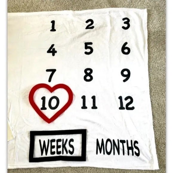 Baby Milestone Blanket Monthly Photography Photo Prop Baby Shower Gift Boy Girl - Picture 4 of 6